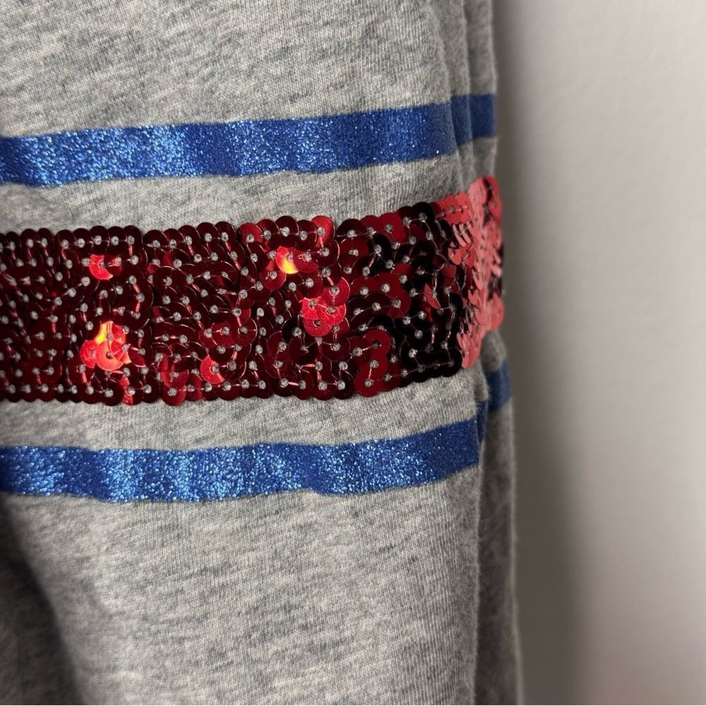 Victoria's Secret PINK “LOVE PINK” Sequin Patriotic Long-Sleeve Tee. Size Small - Picture 7 of 13